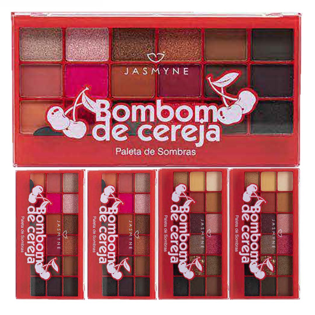 Jasmyne - Paleta de Sombra Bombom Cereja JS06117 - 6 Und