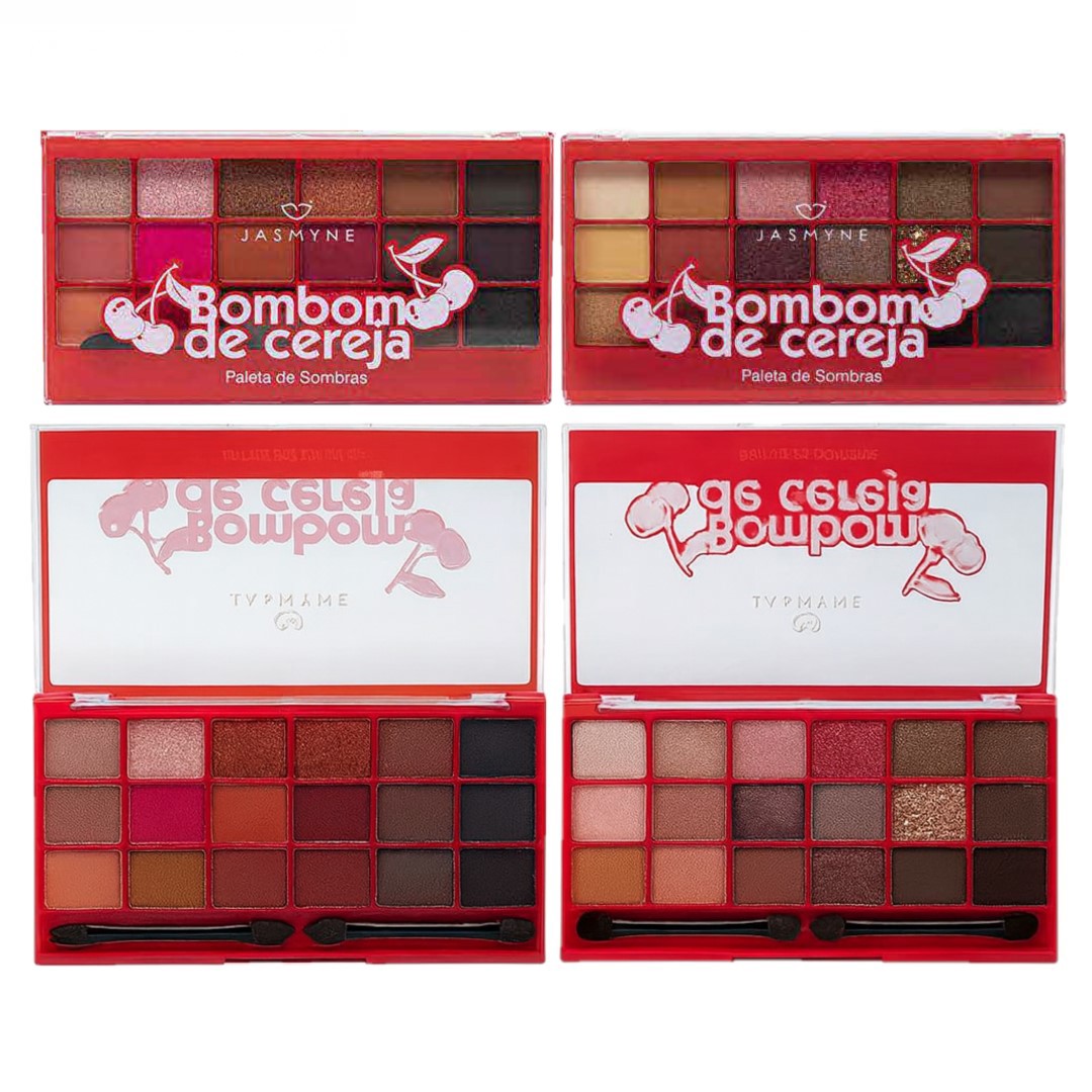 Jasmyne - Paleta de Sombra Bombom Cereja JS06117 - 12 Und