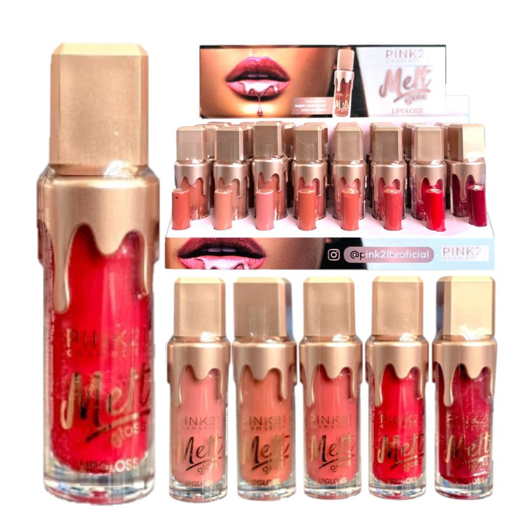 PINK 21 - Lip Gloss Melt CS5062 - 08 Unid - Distribuidora JCF