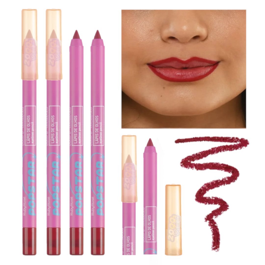 Ruby Rose - Lapis de Olho Pop Star Cherry Lady HBE2402 - 12 Und