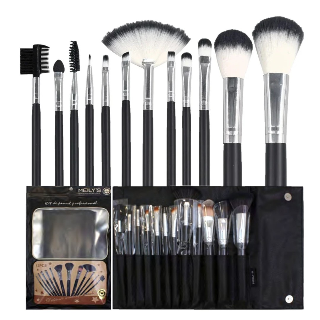 Kit Pincel 12 Profissional Estojo MKP165 - Distribuidora JCF