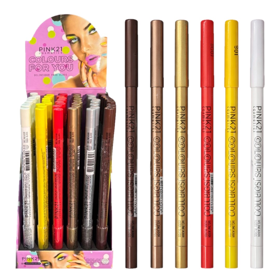 Pink 21 - Delineador Para Olhos Colours For You CS3893