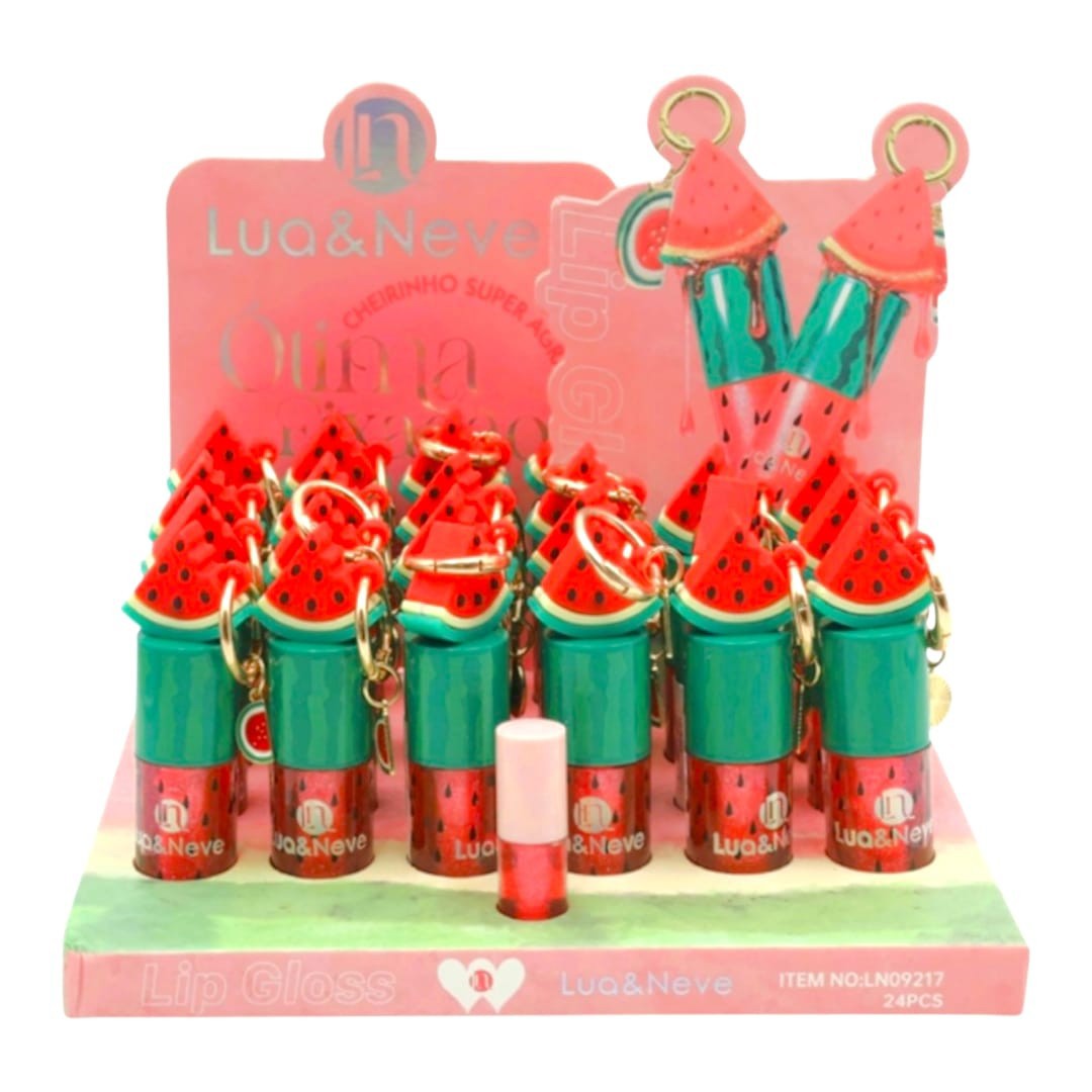 Lua e Neve - Lip Gloss Melancia Chaveiro LN09217 - 06 Und