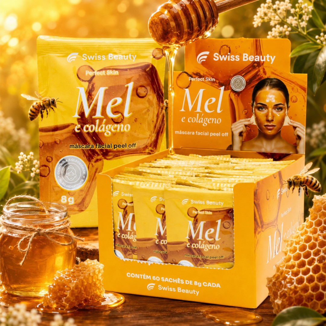 Swiss Beauty - Mascara Facial Mel e Colageno - Distribuidora JCF