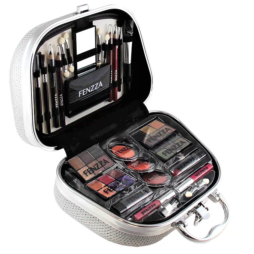 Maleta de Maquiagem Completa Glamourosa Cinza Fenzza FZ60003