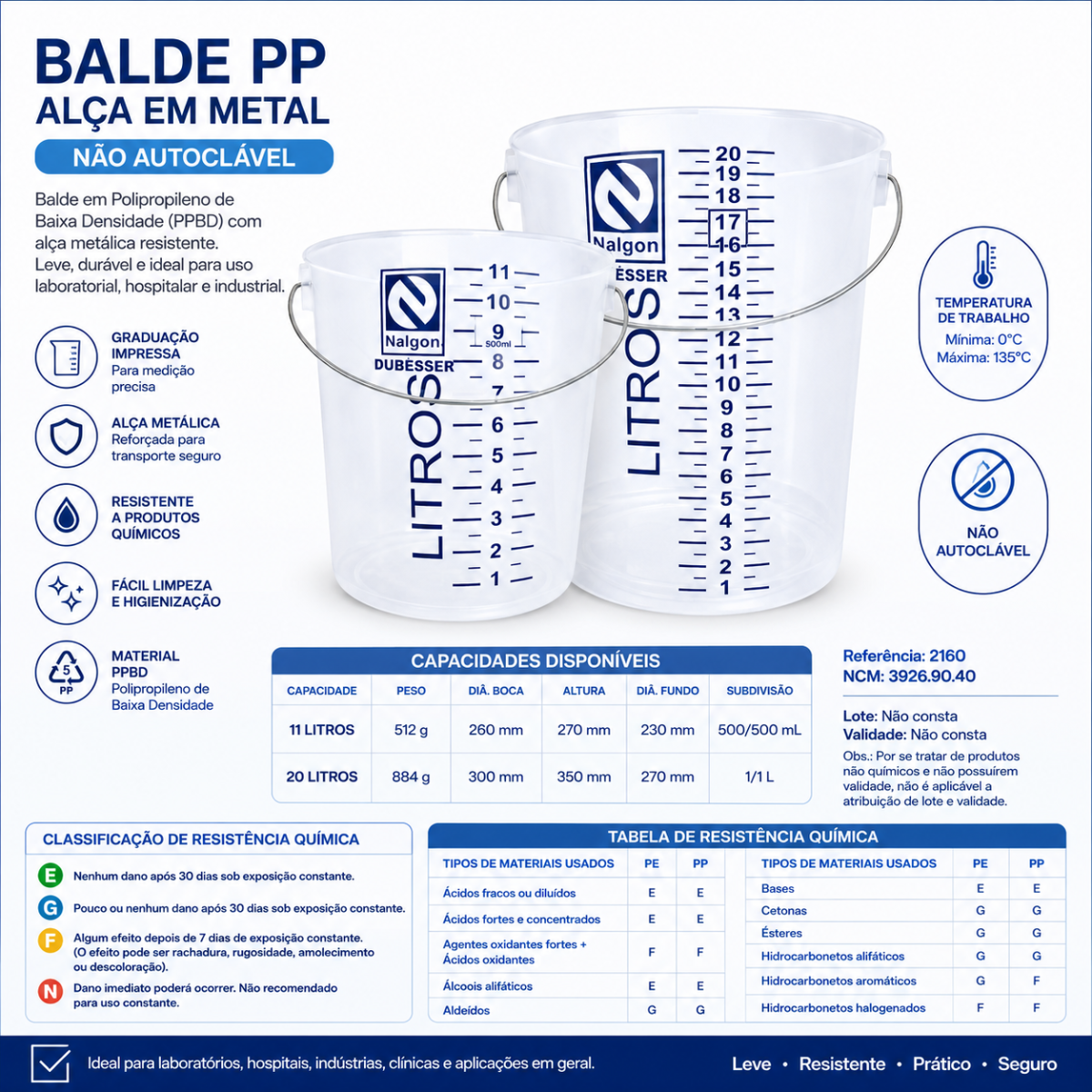 Balde PP Nalgon – detalhe fundo