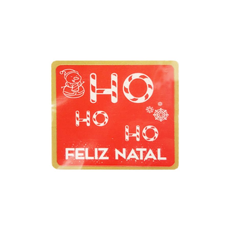 Ho ho ho e adesivo retrô dos anos 70 do feliz natal. mensagem de