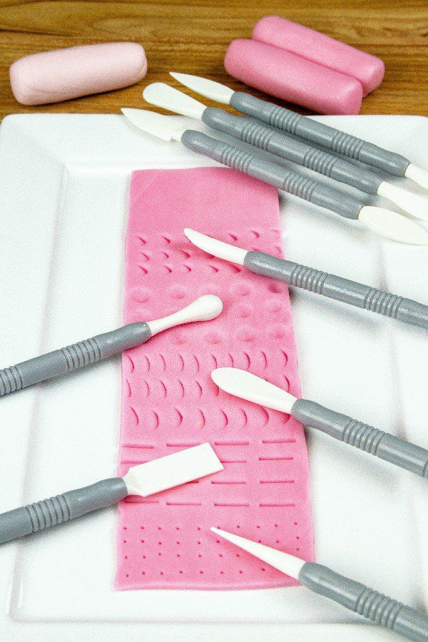 Esteca Modeladora para Pasta Americana 17x1,5x1Cm Jg 8 unidades