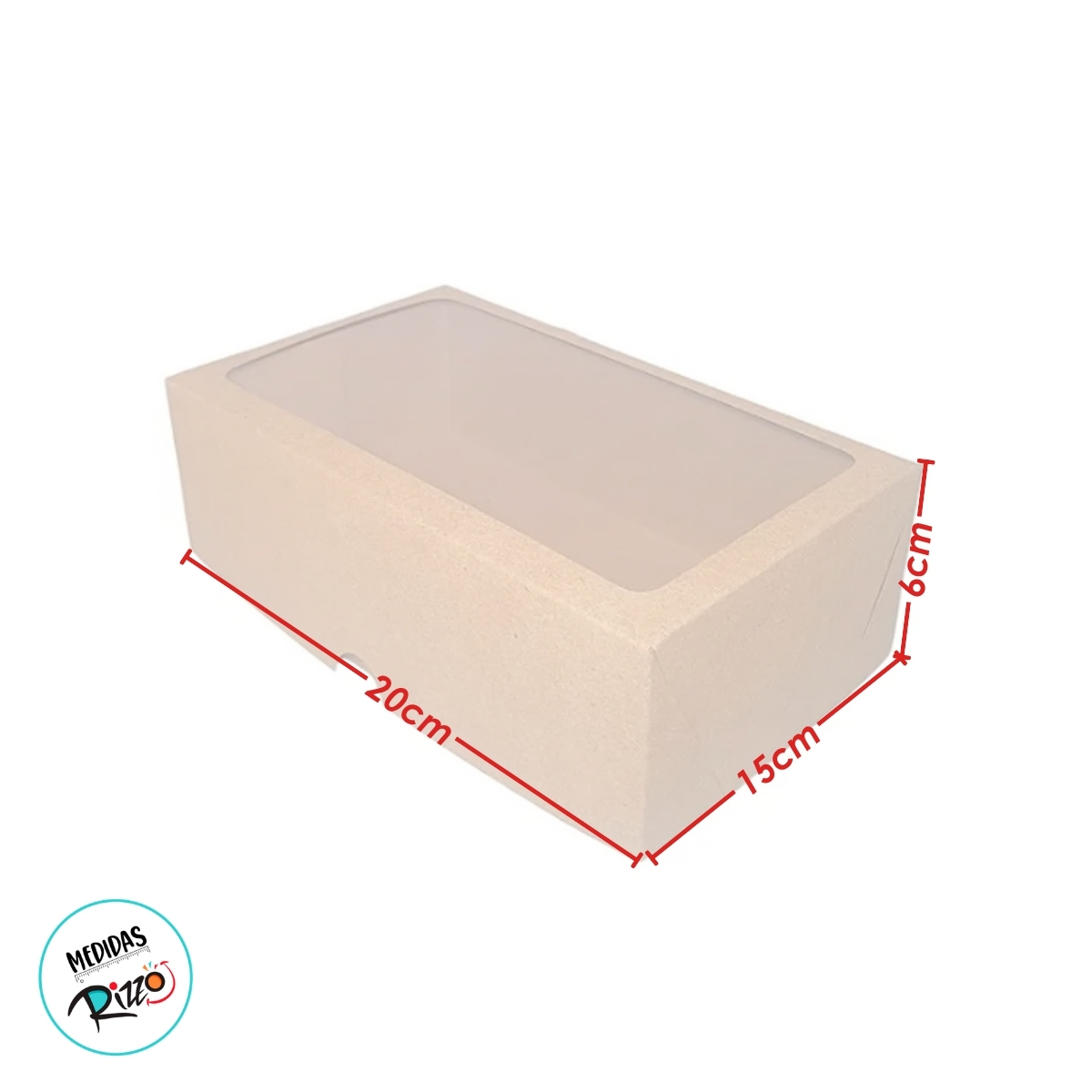 Caixa com Visor S27 (15cmx20cmx6cm) - Vermelho - 10 unidades