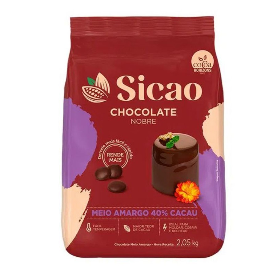 Chocolate Meio Amargo Gold Gotas 2 kg Sicao Rizzo Confeitaria - RD-EZ- -  Loja de Confeitaria | Rizzo Confeitaria