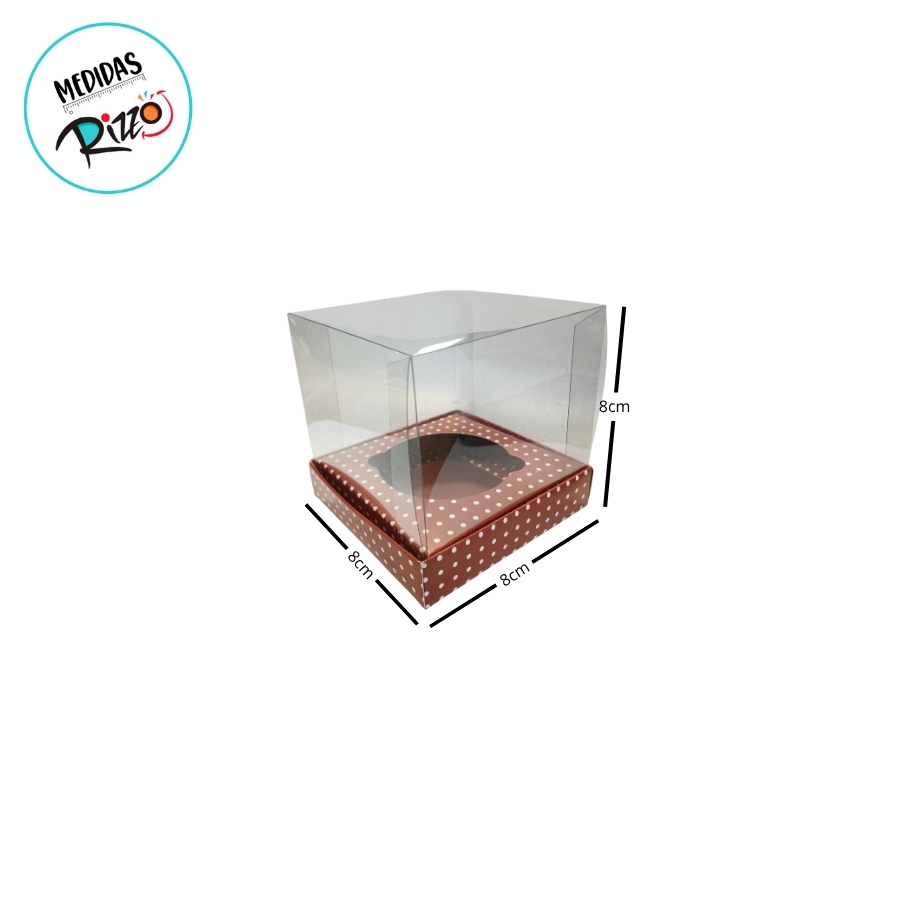 Pvc Bolo Caixa Para Mini Bolo G Pvc Base Vinho com Bolinhas Brancas - 8x8x8cm ...