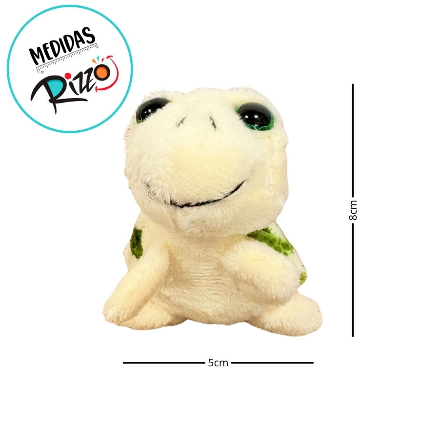 Chaveiro de Pelúcia Tartaruga - Branca - 5x8x4cm - 1 unidade - Rizzo ...