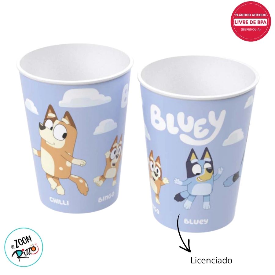 Copo de Plástico Bluey - Amigos - 280ml - 1 unidade - Plasútil - Rizzo ...