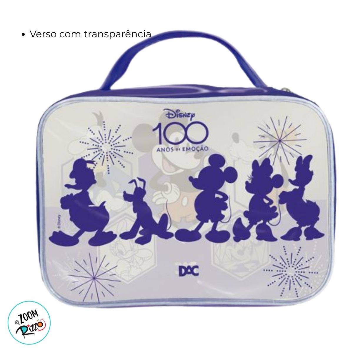 Estojo Box com Zíper - Mickey Mouse - 100 Anos - 20x15cm - Disney