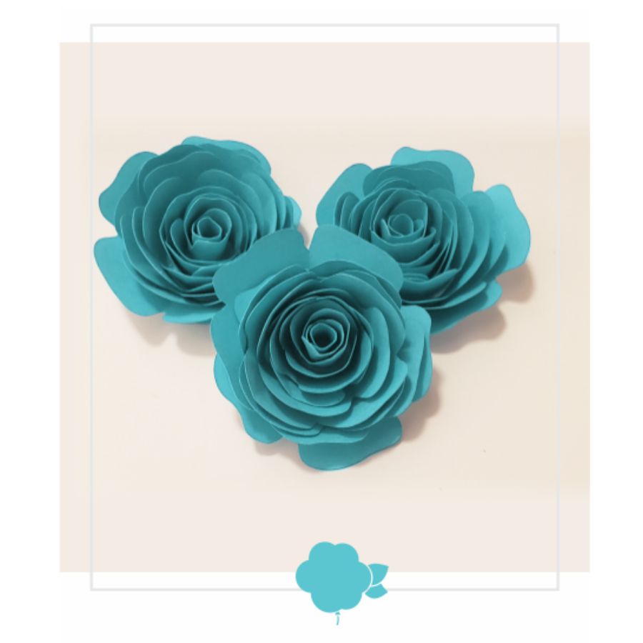 Topo de bolo Rosas PP e borboleta 3D - Tiffany - Amora festa em Papel