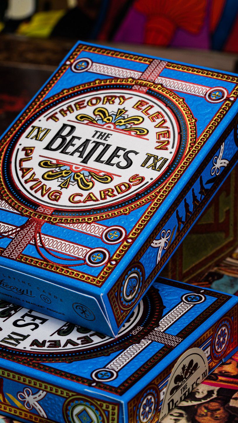 Baralho The Beatles Azul (Blue) - Baralho Box - Sua loja online de