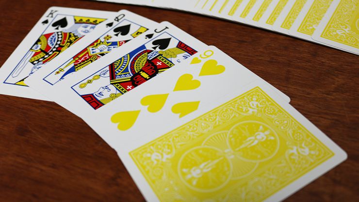 Baralho Bicycle Rider Back Amarelo - Baralho Box - Sua loja online