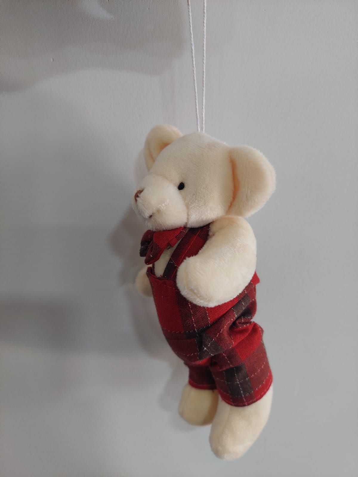 Urso Xadrez Tocando Tambor Vermelho Decorativo Natal 23cm - Toque de Classe  - Decoração de Natal para Casa - Magazine Luiza