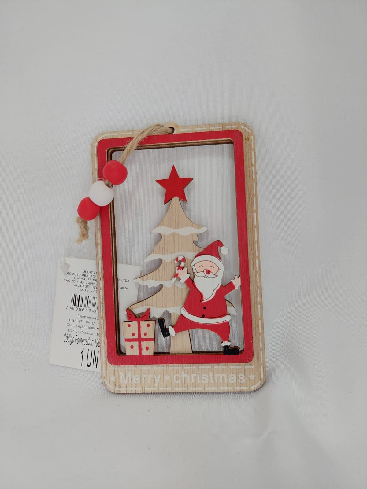 Enfeite Natalino De Pendurar Ho Ho Ho Papai Noel Decorativo em