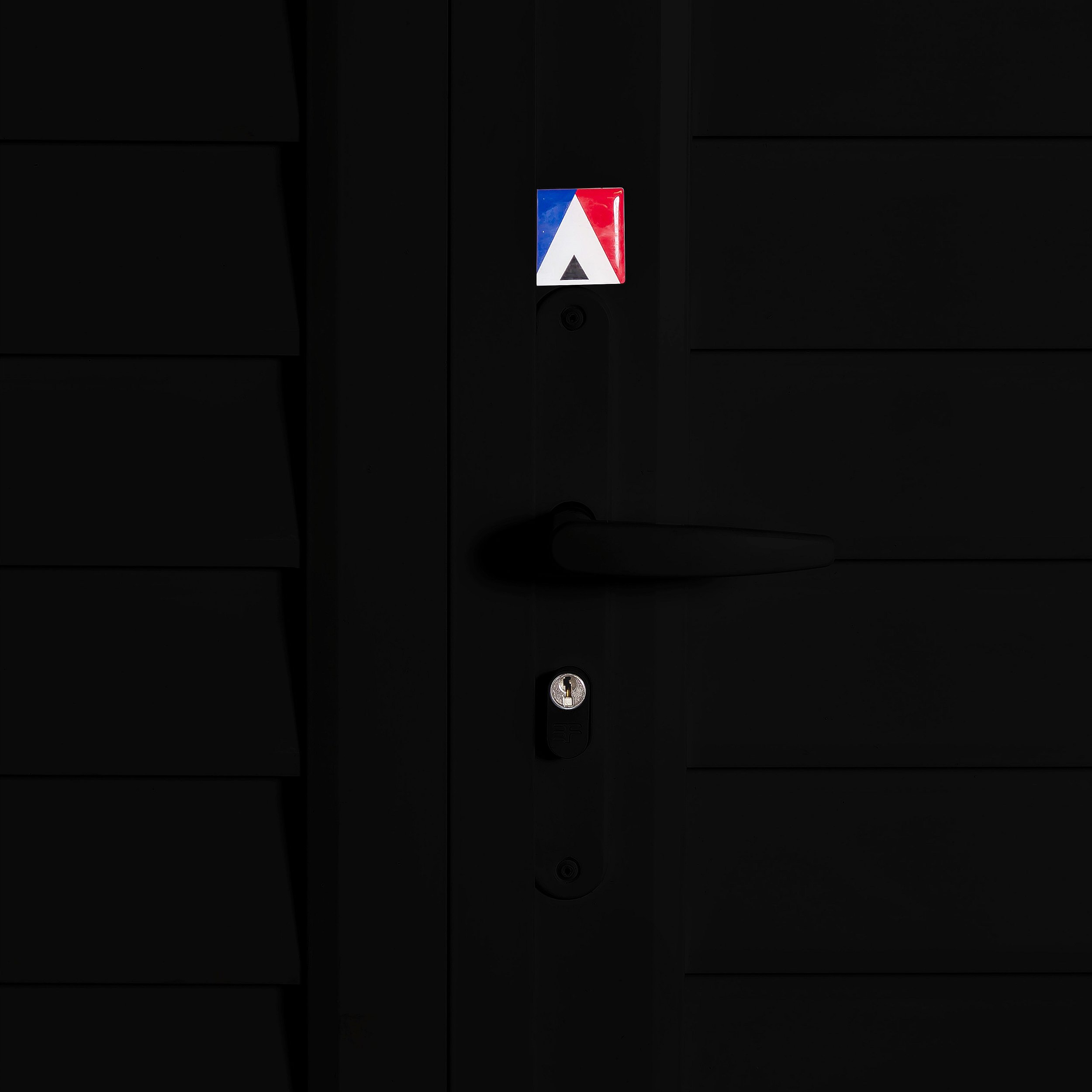 Porta de Alumínio Dupla Veneziana Preta - ATS Alumínio