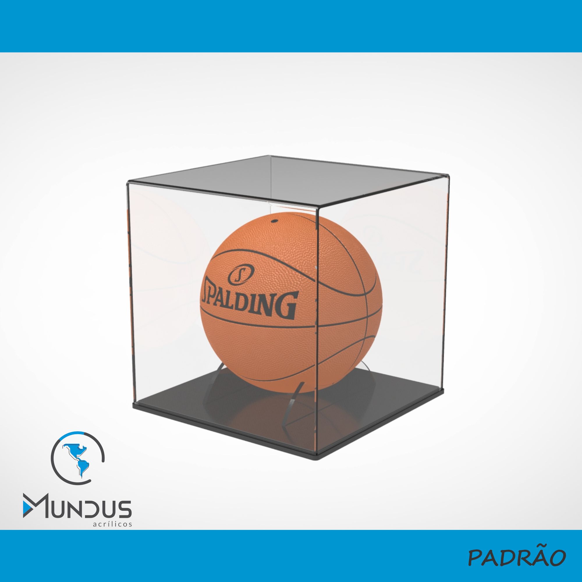 Expositor acrílico para bola de basquete 30X30X30 em Promoção na Americanas