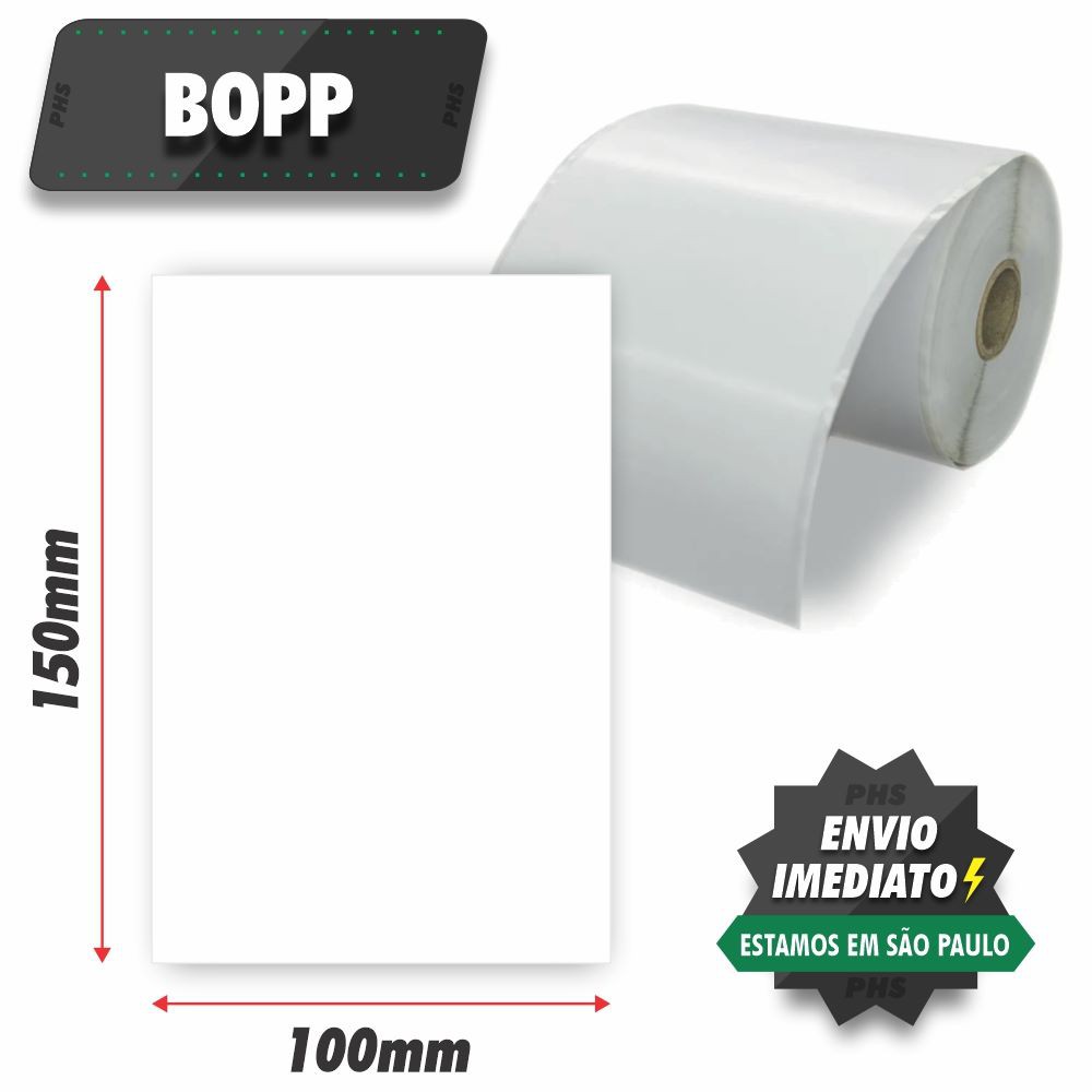 Rolo de Etiqueta Adesiva 10x15 BOPP para Marketplaces - etiquetasdk