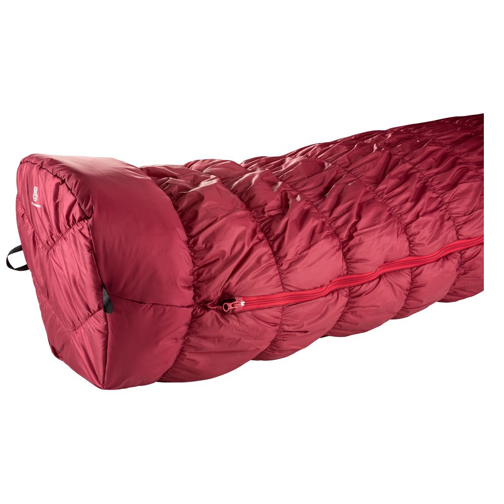 Sac De Couchage Deuter Exosphere +4° Zip Left - Ultra Confortable Et Léger Pour Randonnées, Sage-Paprika, Regular