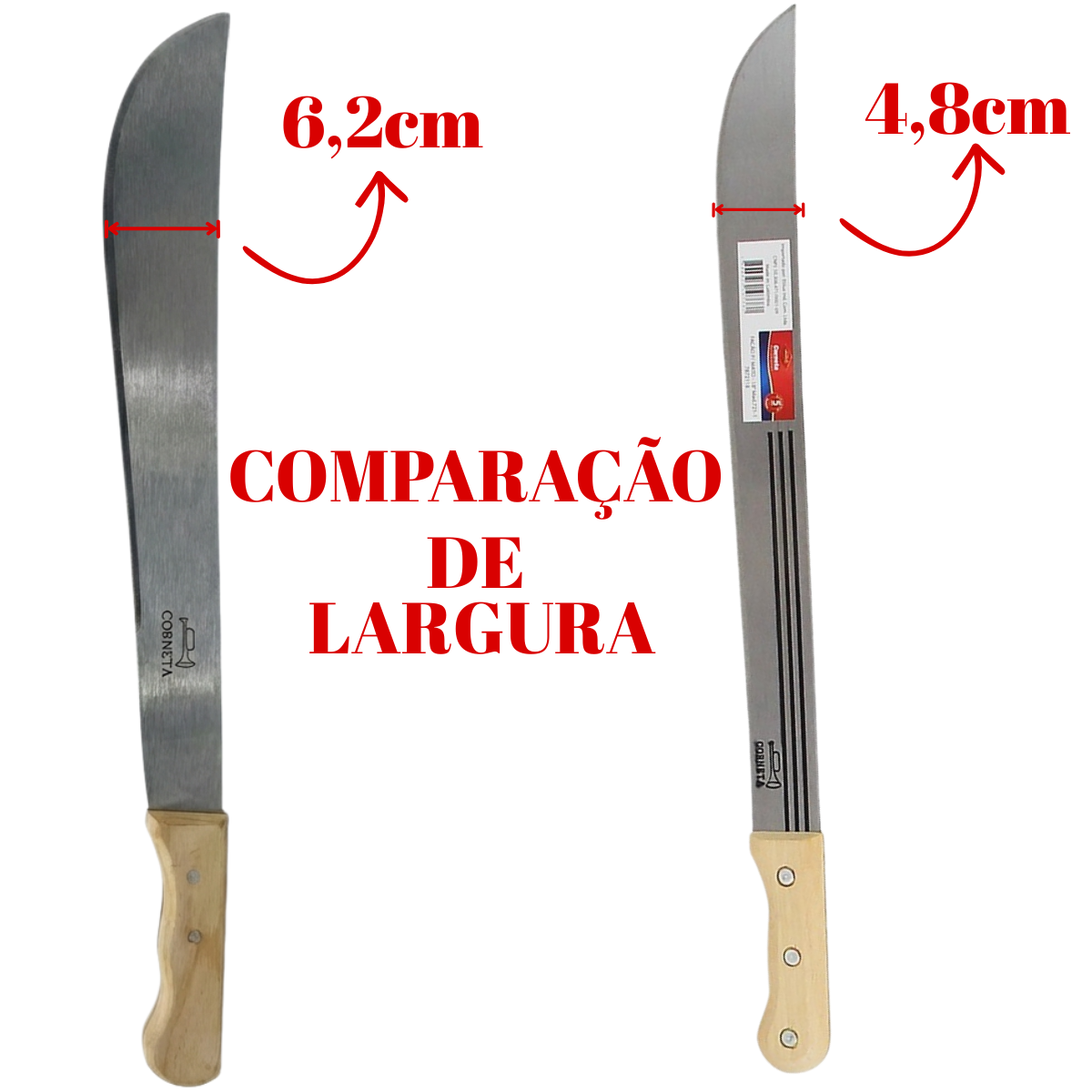 Facão Corneta Antigo 22 polegadas cabo de madeira - DQualidade ...