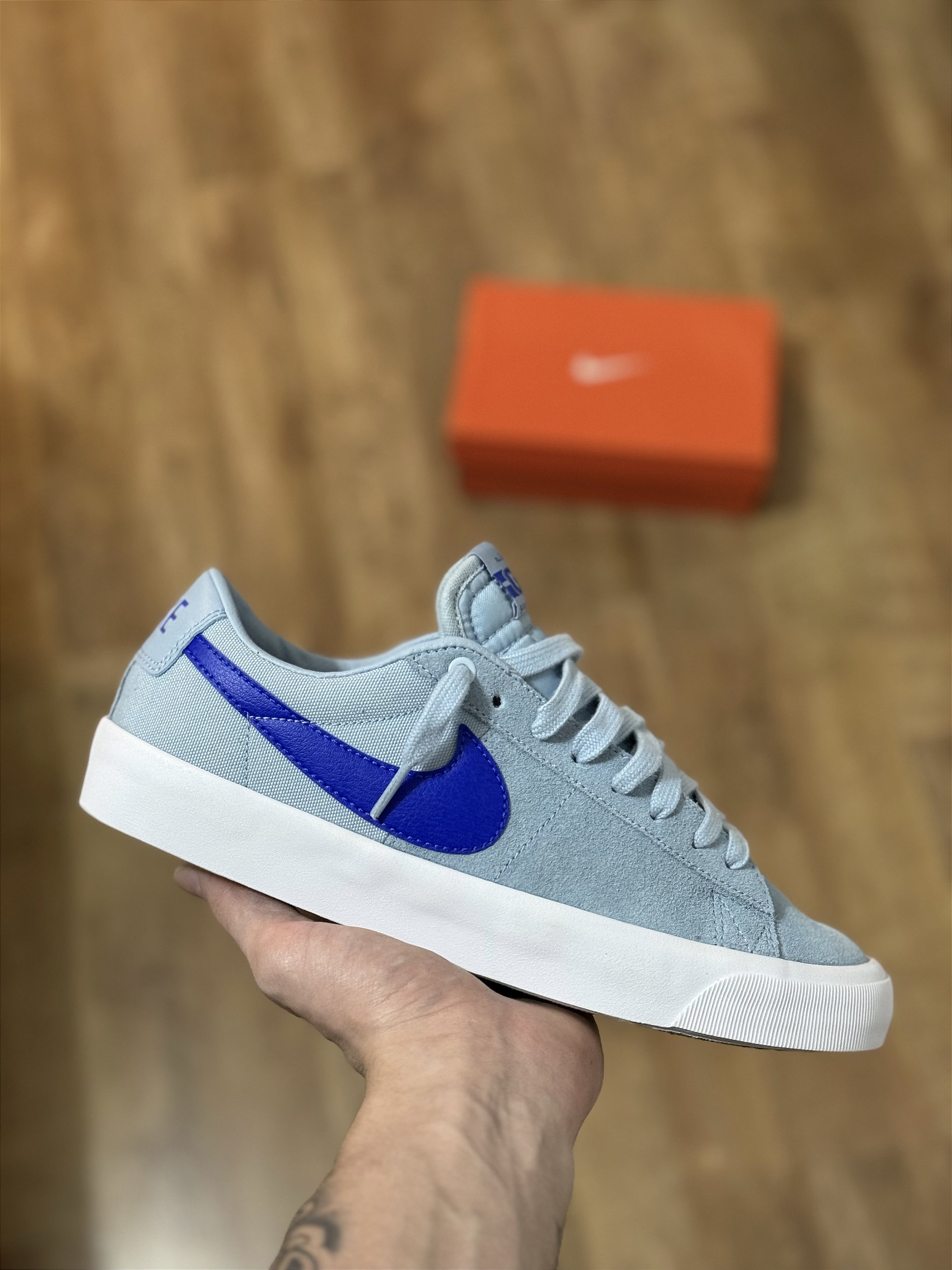 Nike sb blazer azul sale