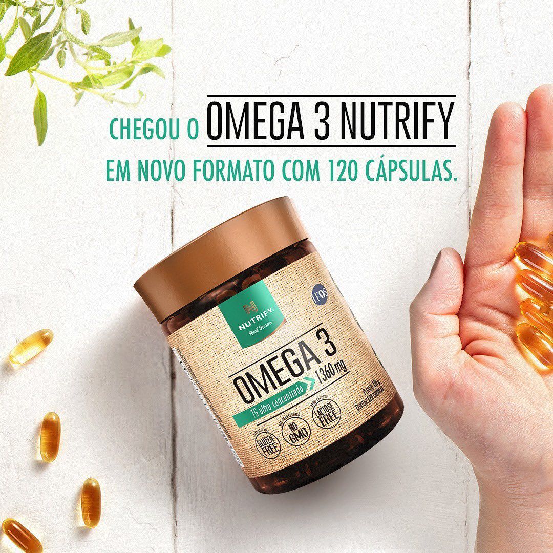 Ômega 3 (1360 mg) Nutrify BS Nutrition Distribuindo sabor e saúde