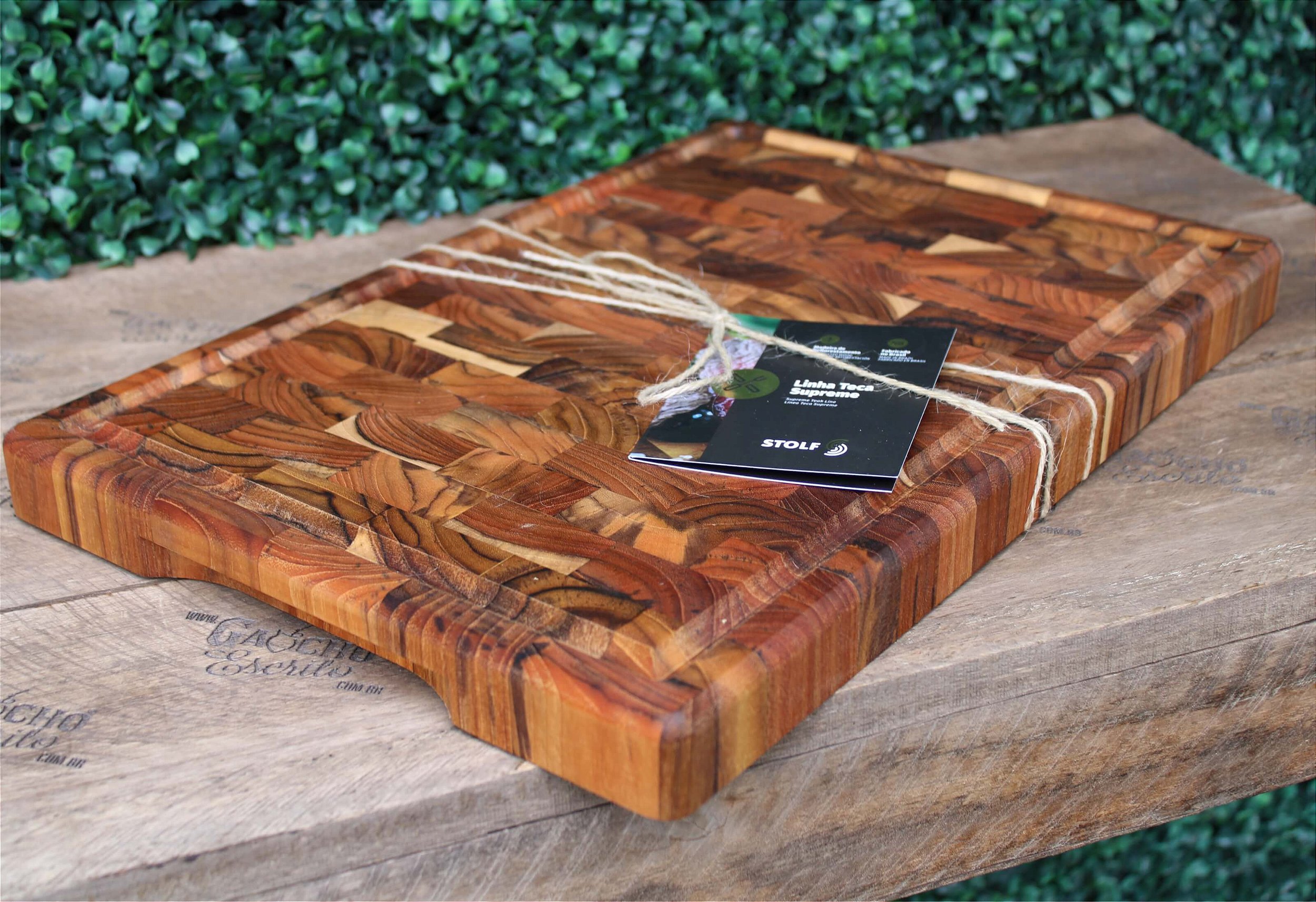 Tábua de Corte Multiuso Premium Madeira Invertida Teca 44x29 cm com ...