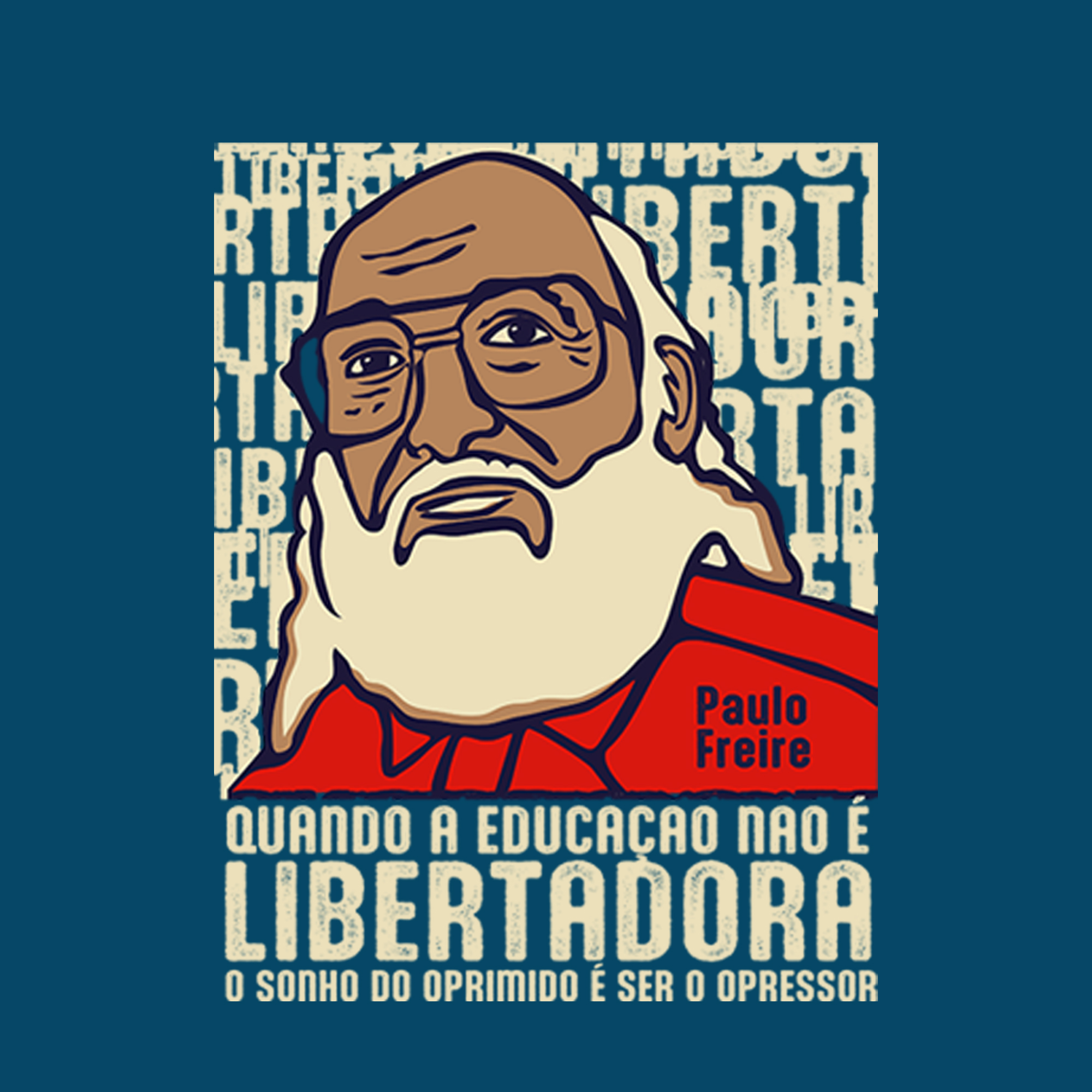 Babylook Paulo Freire Educação Libertadora - GOLPE STORE