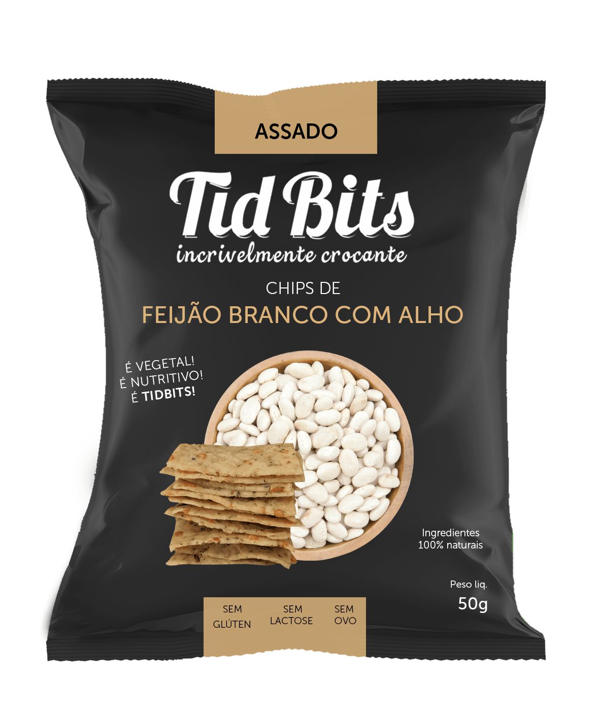 TIDBITS FEIJÃO BRANCO 50G - CASAL MONSTRO SUPLEMENTOS