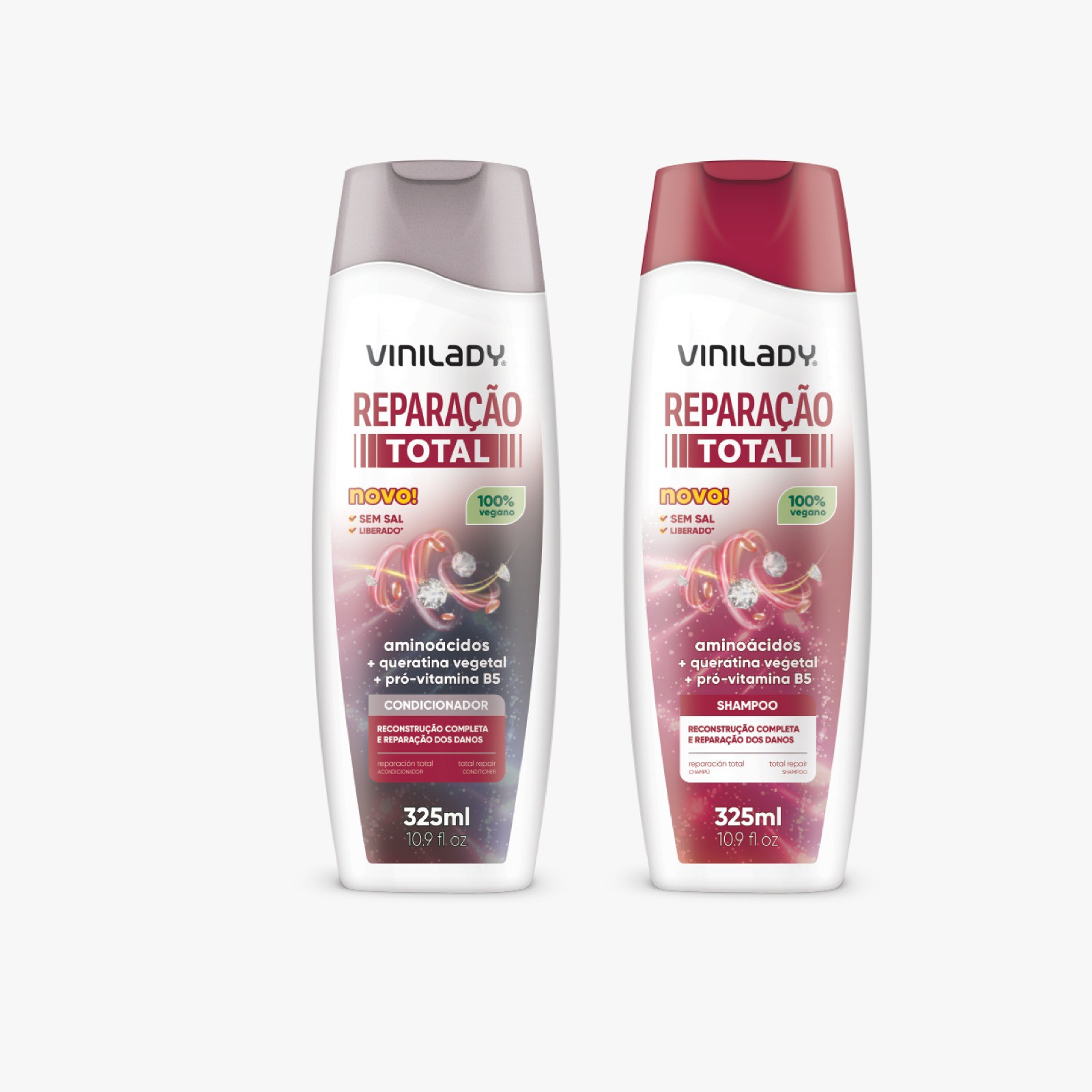Kit Shampoo + Condicionador Reparação Total 325ml - Loja Virtual Vinilady