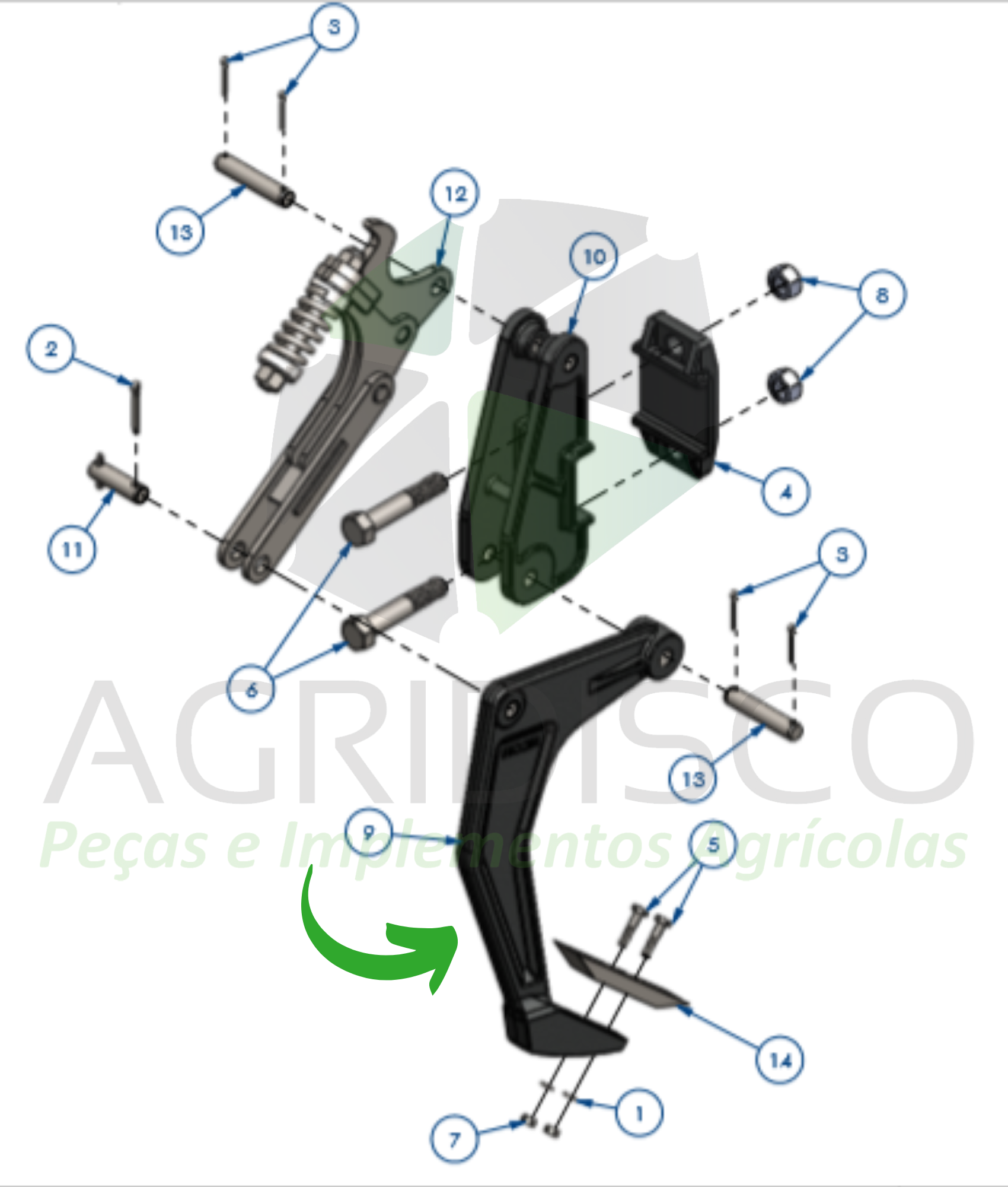M.FN.00120 HASTE DO ESCARIFICADOR SUBSOLADORES MODELO EPCR 300(PICCIN ...