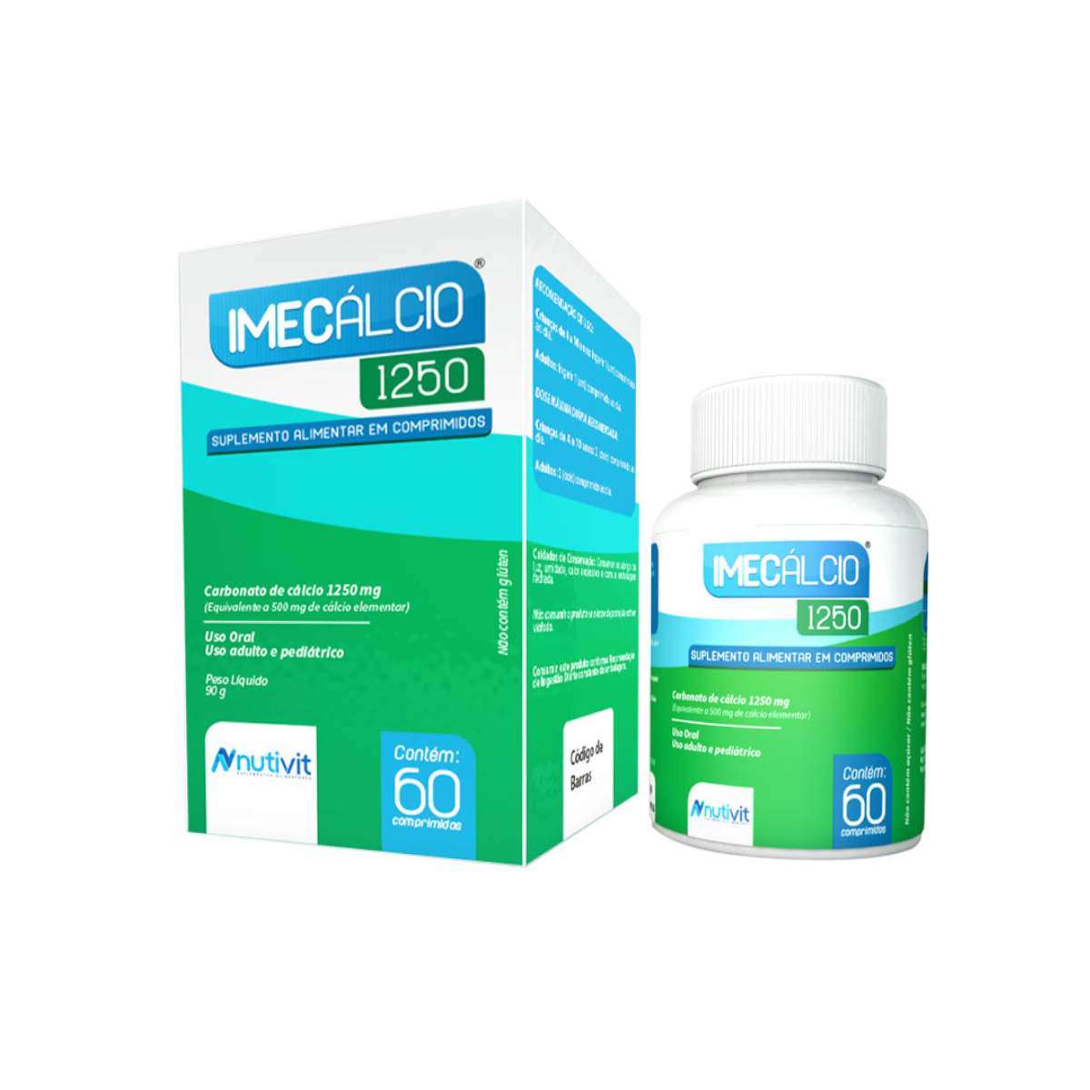 IMECALCIO 1250 CARBONATO DE CÁLCIO 500 MG PURO COM 60 COMP BOA SAUDE ...