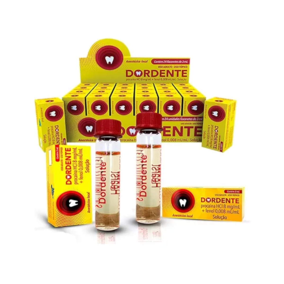 DORDENTE SOLUCAO C/ 1 FLACONETE 3 ML ANESTESICO LOCAL BOCAL HEARST ...