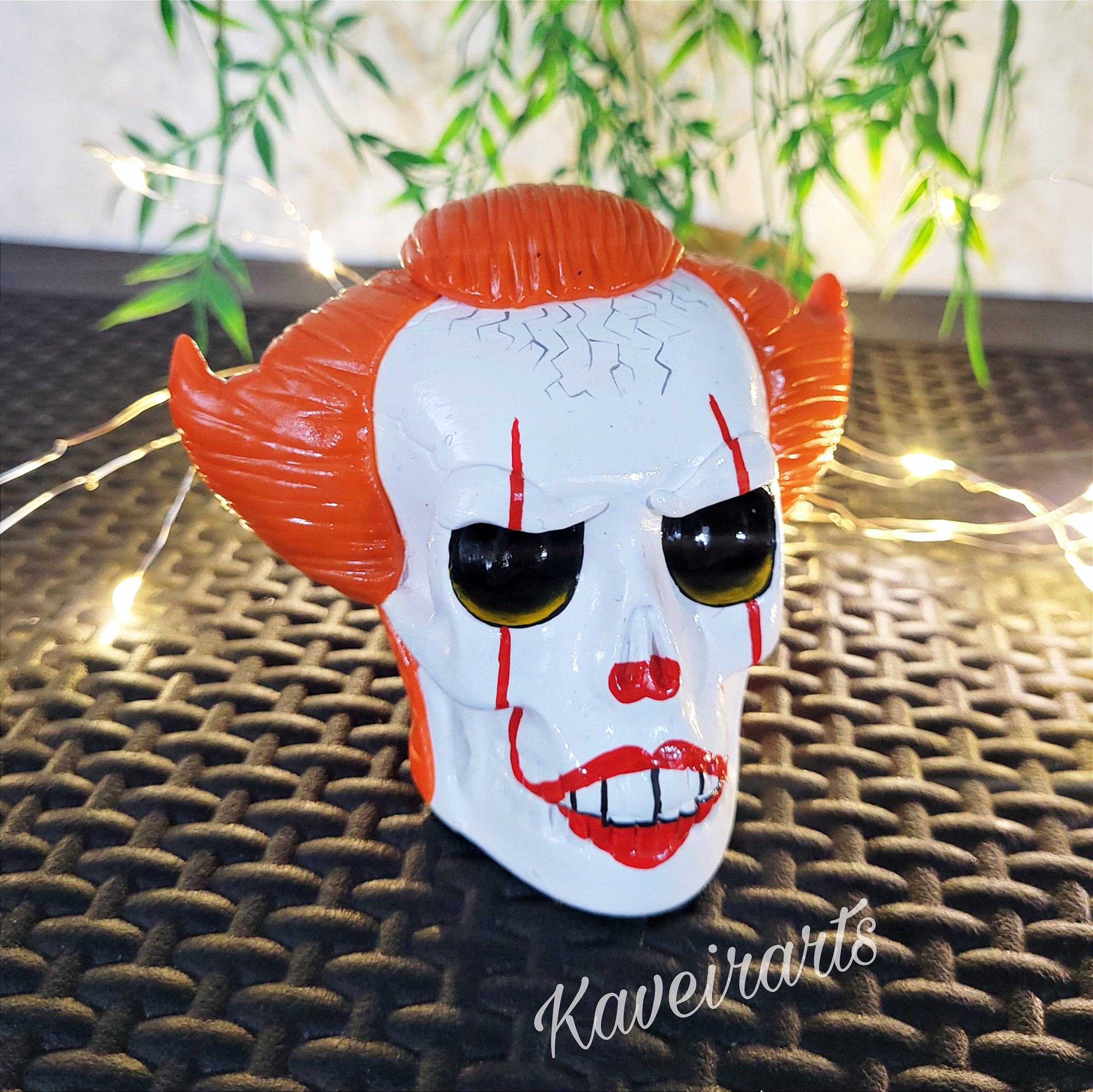 Orange Anroll Halloween LED Light Up Face Mask