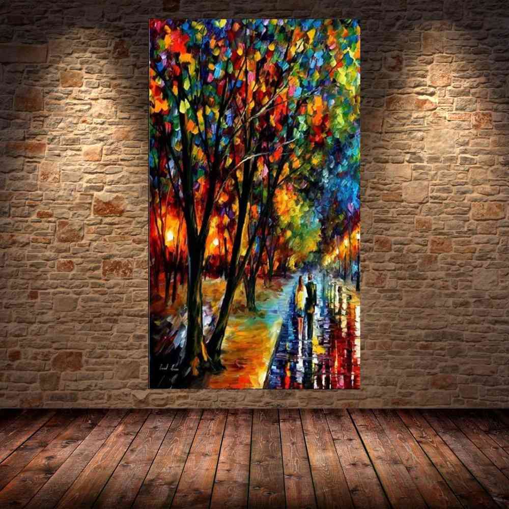 Quadro Pintura Tela Cidade Paisagem Urbana 4302 Quadro Pintado à Mão Quadro Para Sala 5547