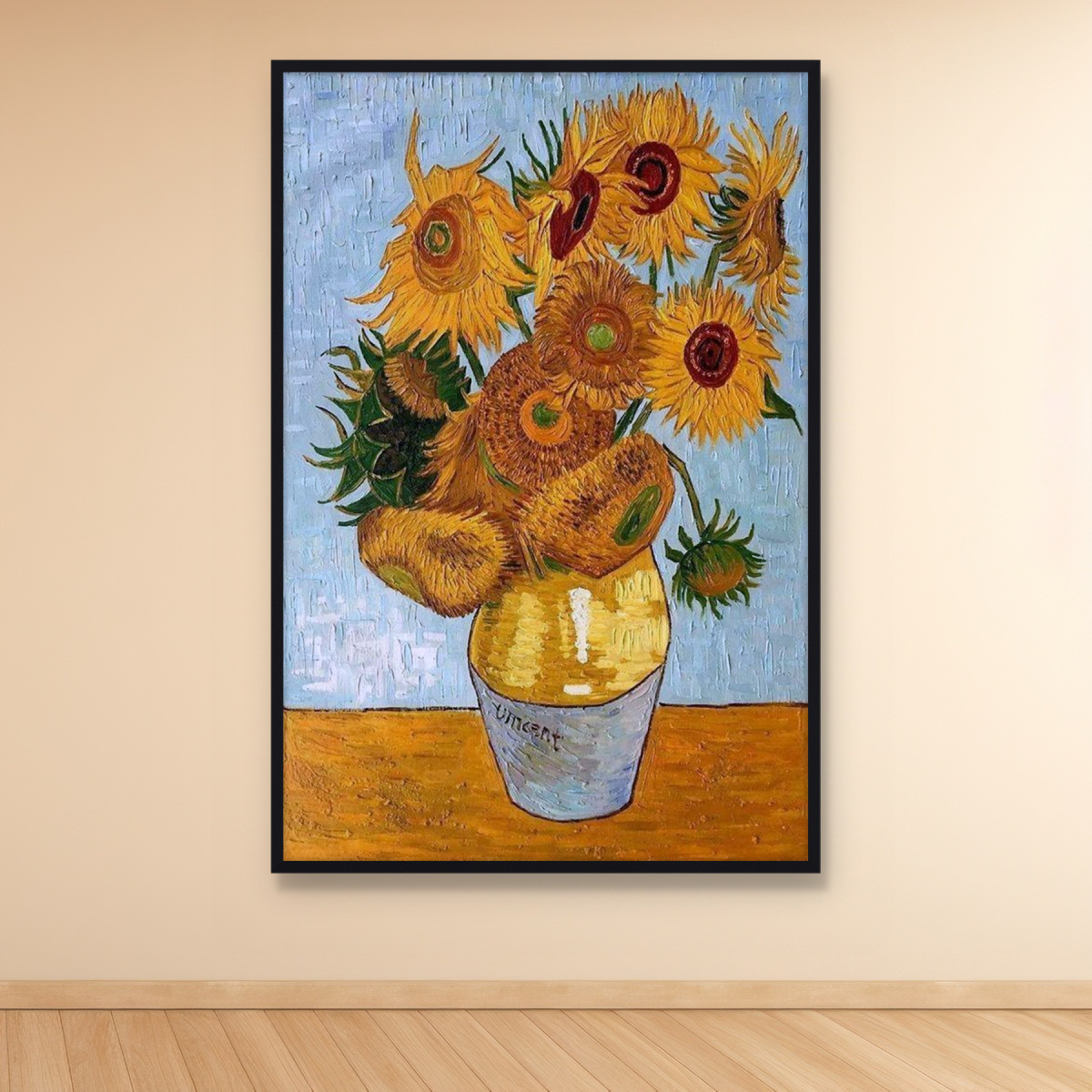Quadro Decorativo Girassóis em Vaso de Van Gogh Arte Famosa 6481 ...