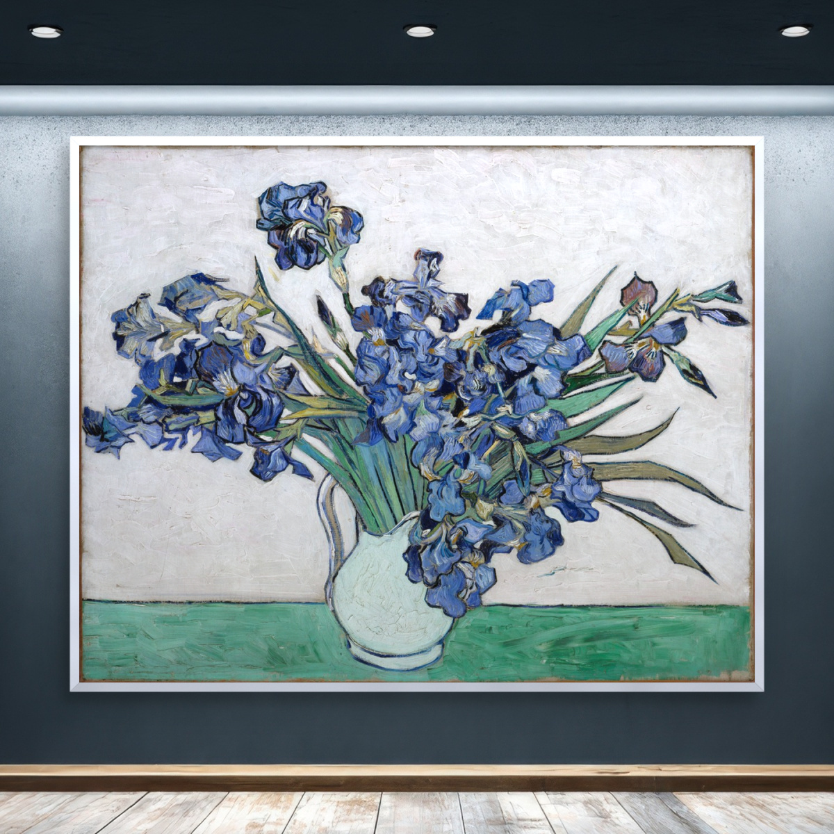 Quadro Decorativo Íris Azuis em Vaso e Flores Van Gogh 6514 | Meuri ...
