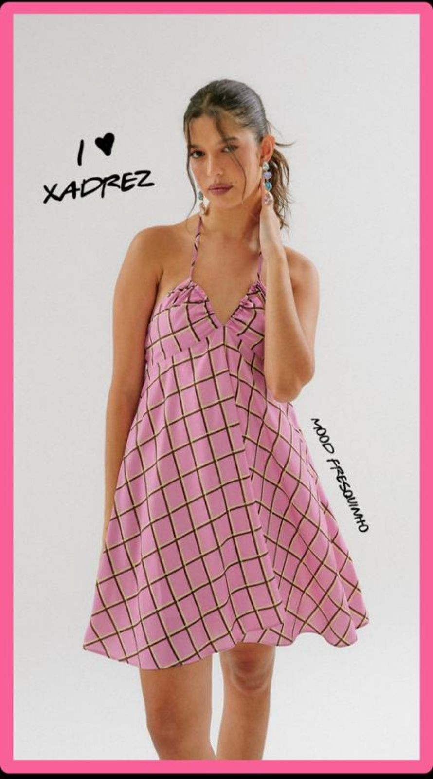 Vestido Xadrez Evasê