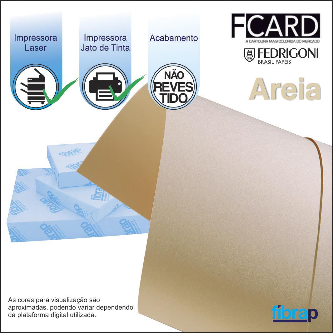 F Card Areia Pacote 100fls Fibrap Sua Distribuidora De Papel E Produção Gráfica 6397