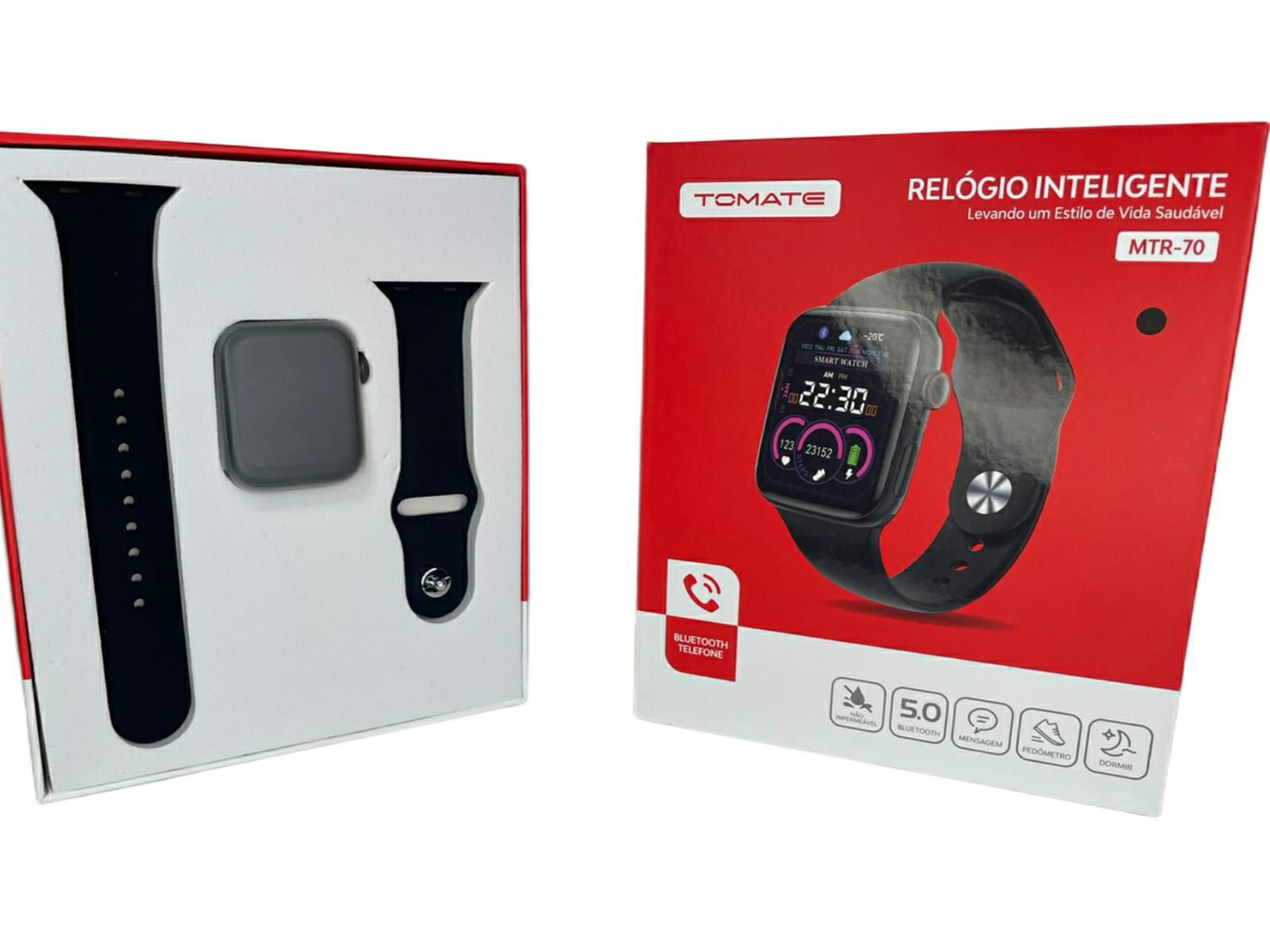 Smartwatch Tomate MTR 70 Preto Casa Sertaneja Eletro Aqui nos nao perdemos negocio