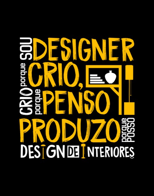 Camisa Universitária Design de Interiores - Me contrata - Basic ...