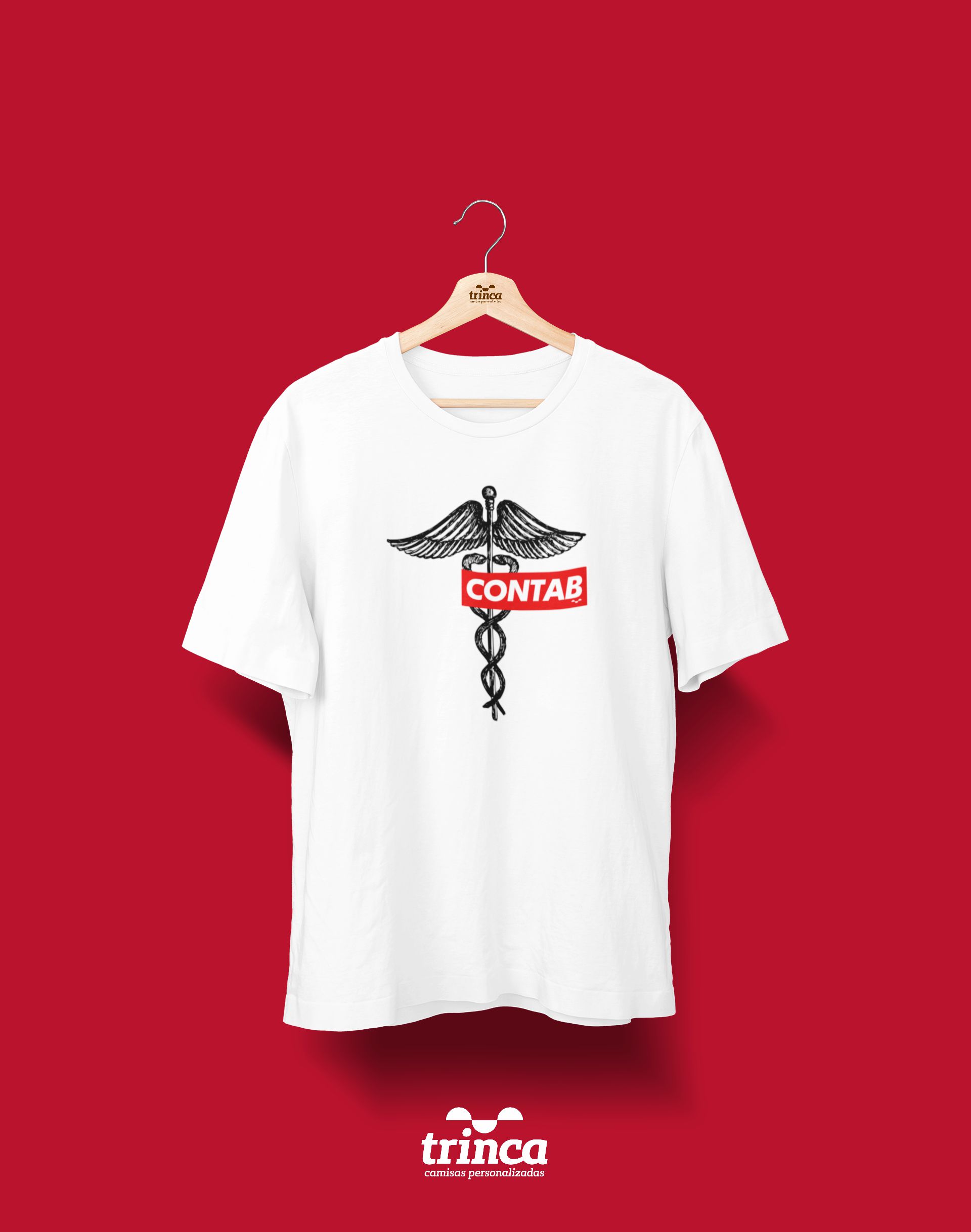 Camiseta Universitaria Ciencias Contabeis Supreme Basic Estampamos a melhor fase da sua vida Trinca Camisas