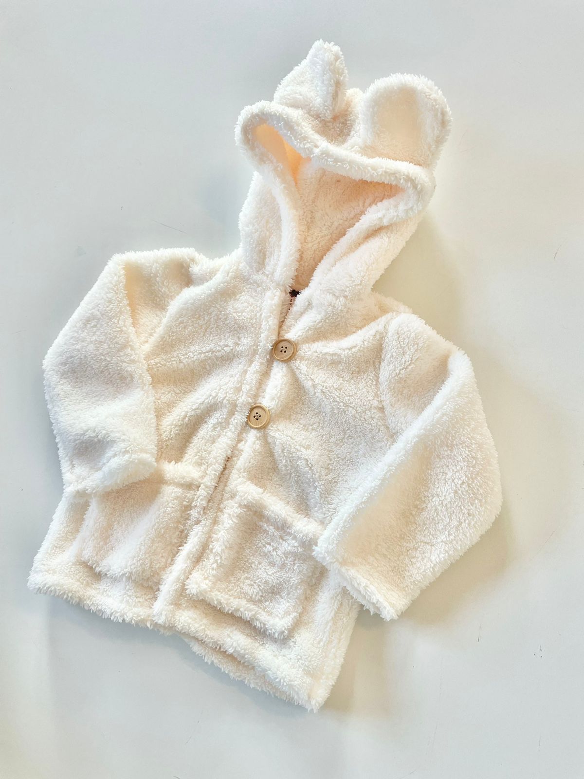 baby teddy jacket white main image 0