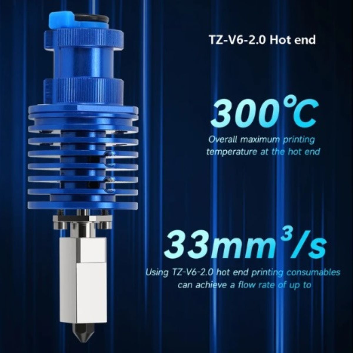Extrusora Hotend V6 1,75mm Alta Velocidade - TZ-V6-2.0 - Impacto CNC