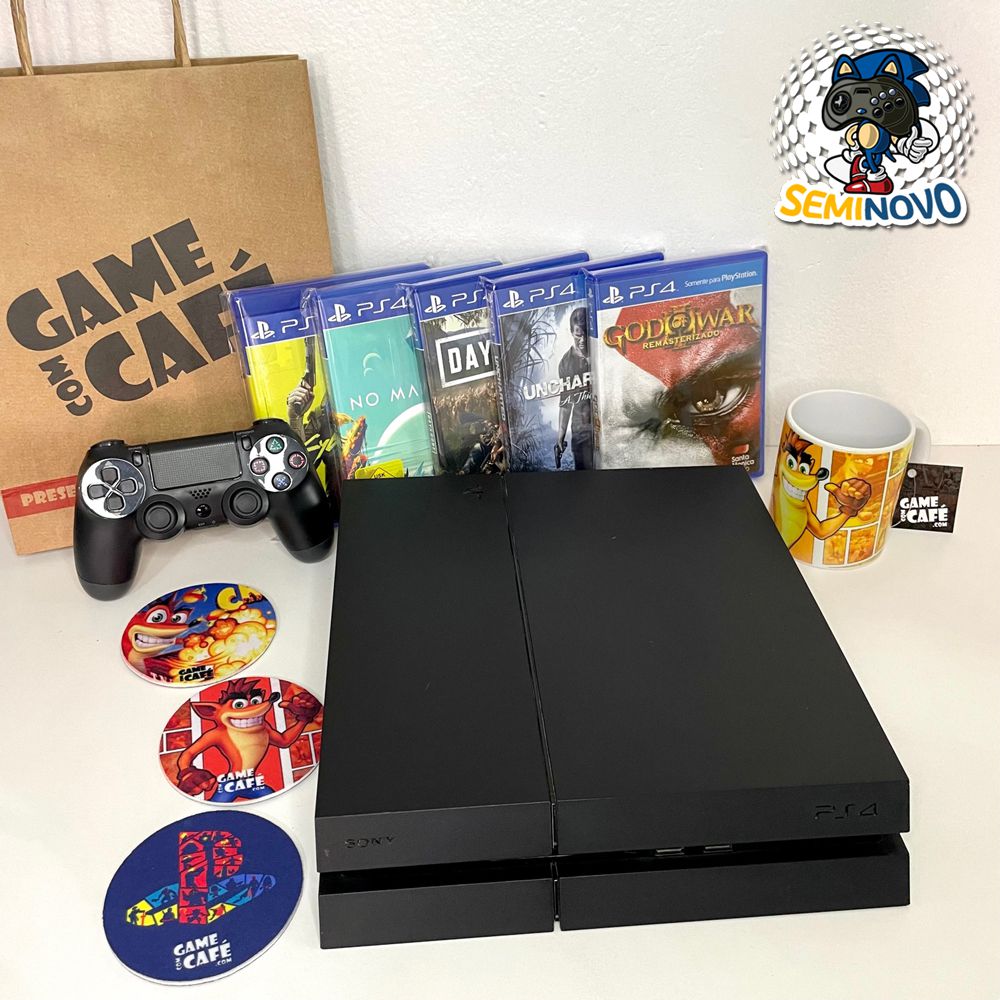 PlayStation 4 1 Tb Pro Seminovo com Brinde