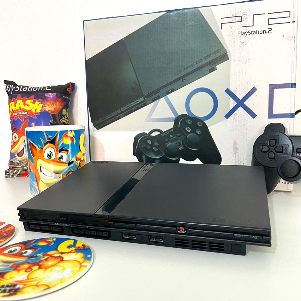 Playstation 2 Slim com DVD - Game com Café.com